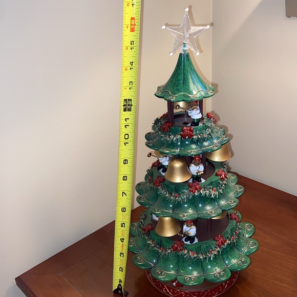 Bell tower tree Christmas decoration vintage bears ringing bells - Picture 10 of 15